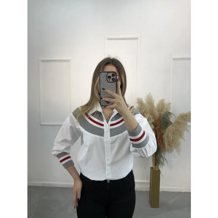 Loris Tiriko Çizgi Detaylı Gömlek