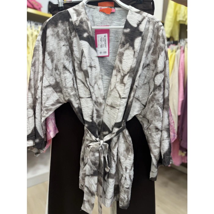 Ripe Desenli Tensel Kimono