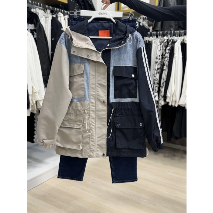 Reston Paraşüt Garnili Kapüşonlu Ceket