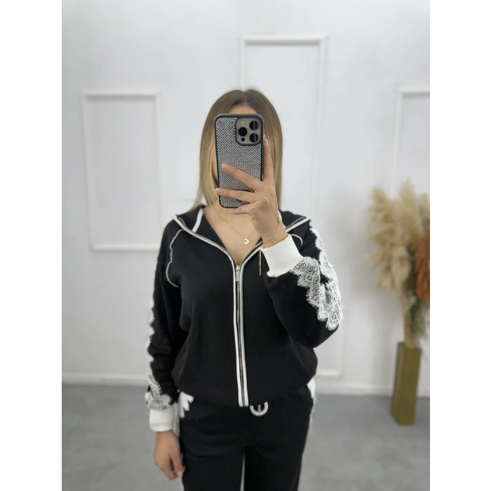 Leom Dantel Şeritli İkili Takım