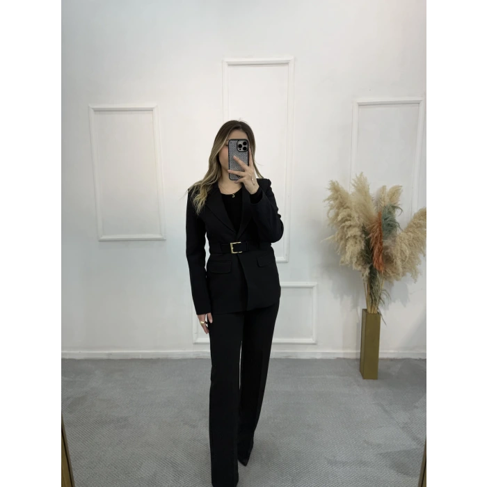 Eldrıtch Kemer Detaylı Blazer İkili Takım