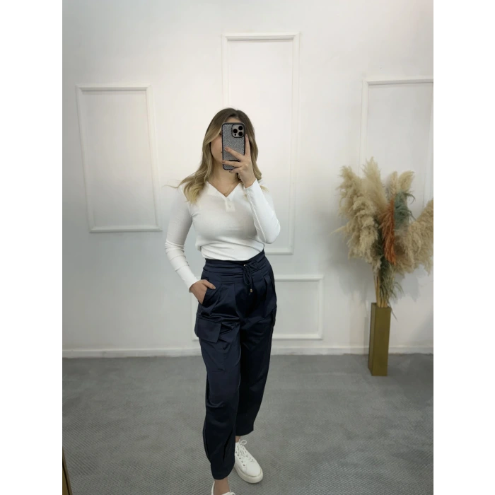 Jirble Pileli Preimum Saten Pantolon