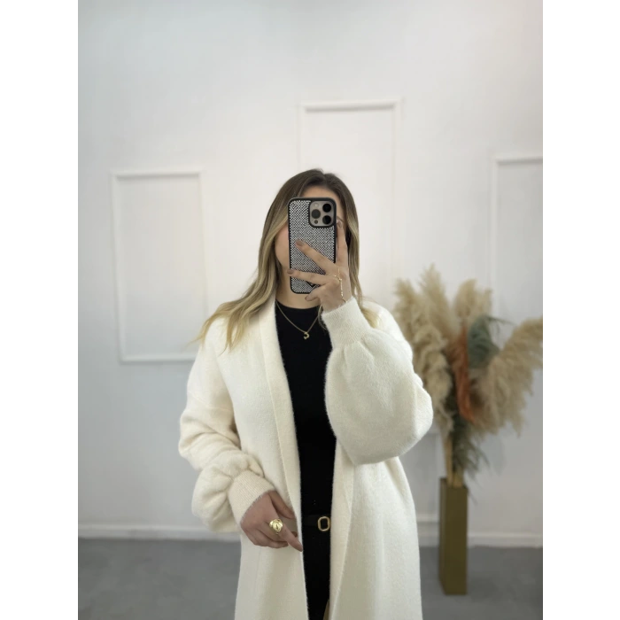 Taradid Sakallı Uzun Triko Hırka