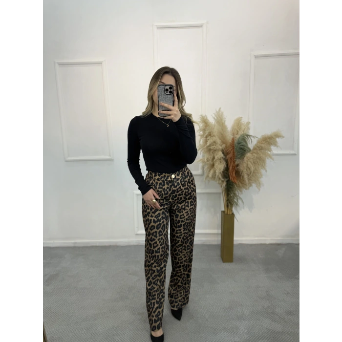 Gelid Leopar Palazzo Pantolon