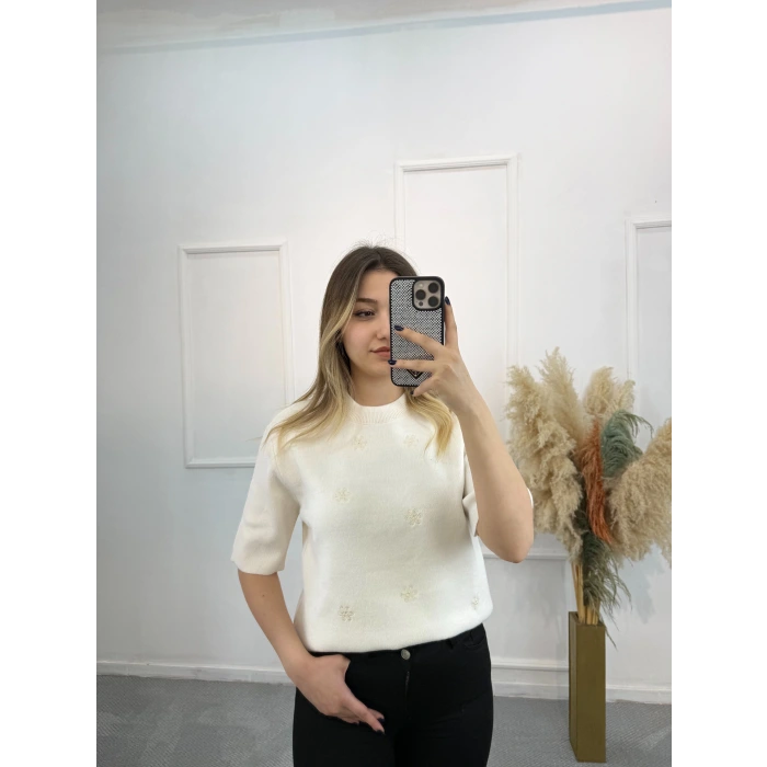 Purlie Nakışlı Triko Kazak