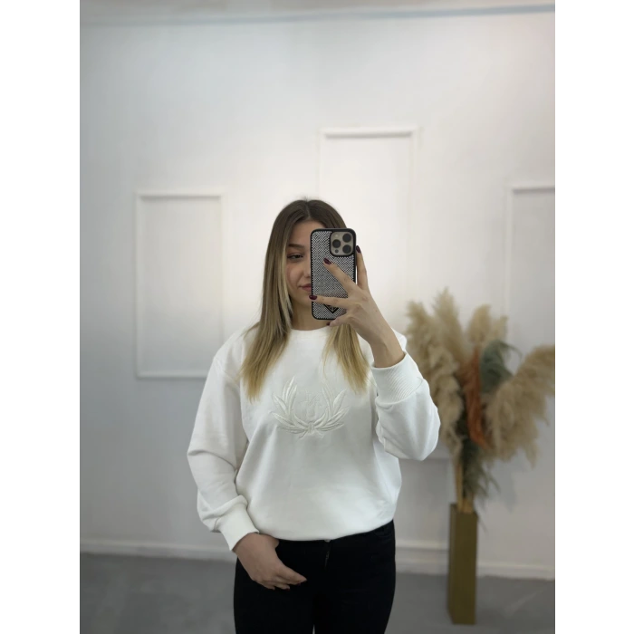 Stal Ntwork Nakışlı Sweatshirt