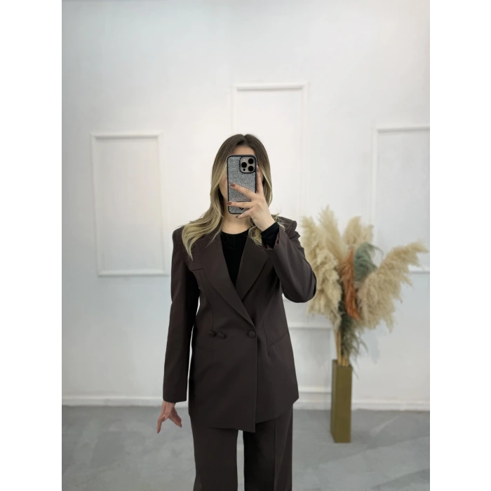 Zra Palazzo Pantolonlu Blazer İkili Takım