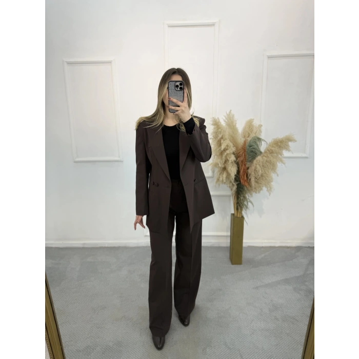 Zra Palazzo Pantolonlu Blazer İkili Takım