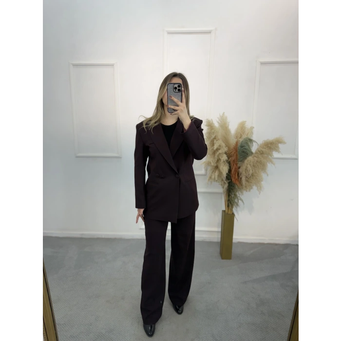 Zra Palazzo Pantolonlu Blazer İkili Takım