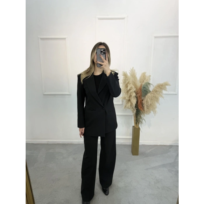 Zra Palazzo Pantolonlu Blazer İkili Takım