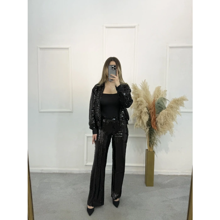 Grasse Payetli İspanyol Pantolon