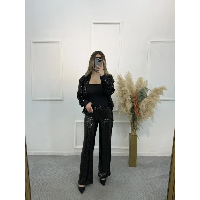 Grasse Payetli İspanyol Pantolon