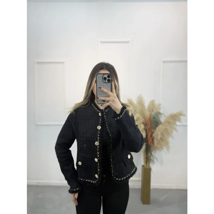 Sim Ve Püskül Detaylı Ceket