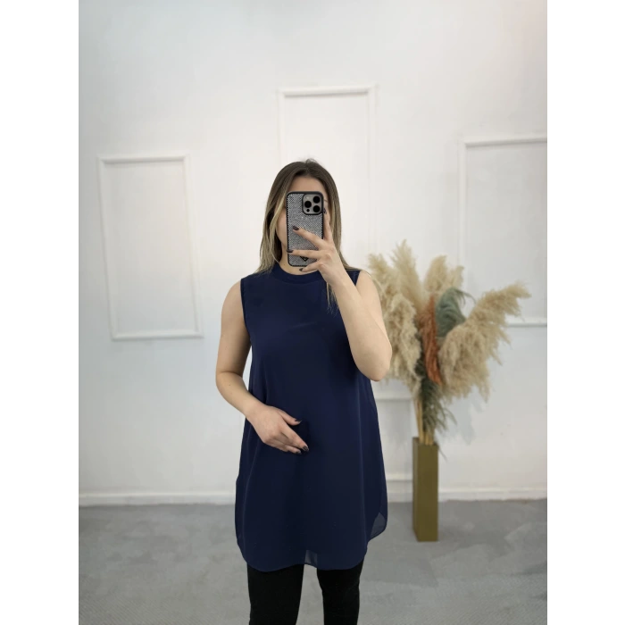 Kintana Önü Şifon Kolsuz İçlik