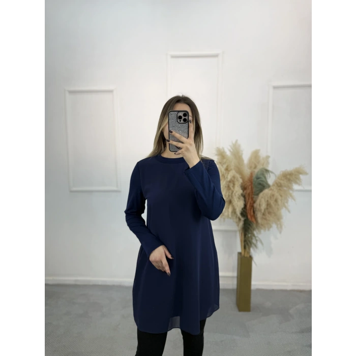 Coper Önü Şifon Uzun Kollu İçlik