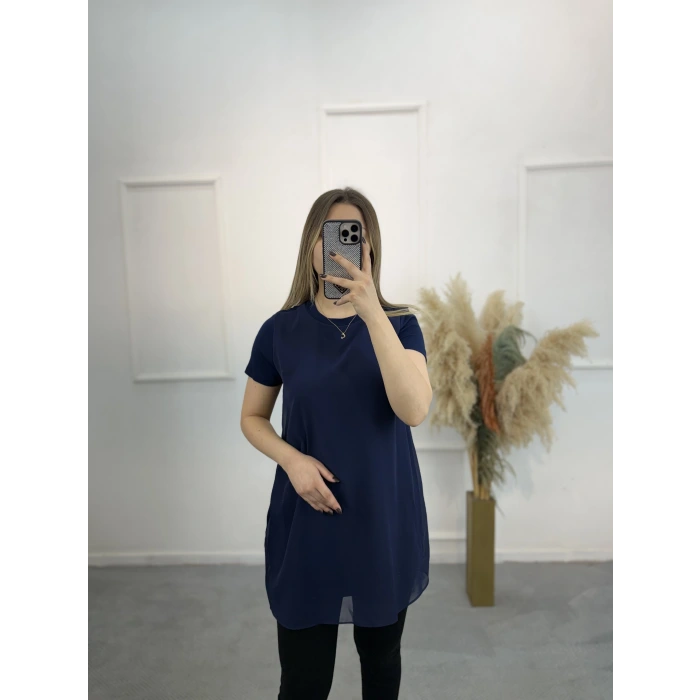 Denny Önü Şifon Yarım Kollu İçlik