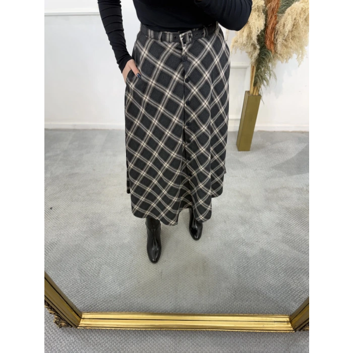 Valeri Düğme Detaylı Vintage Etek