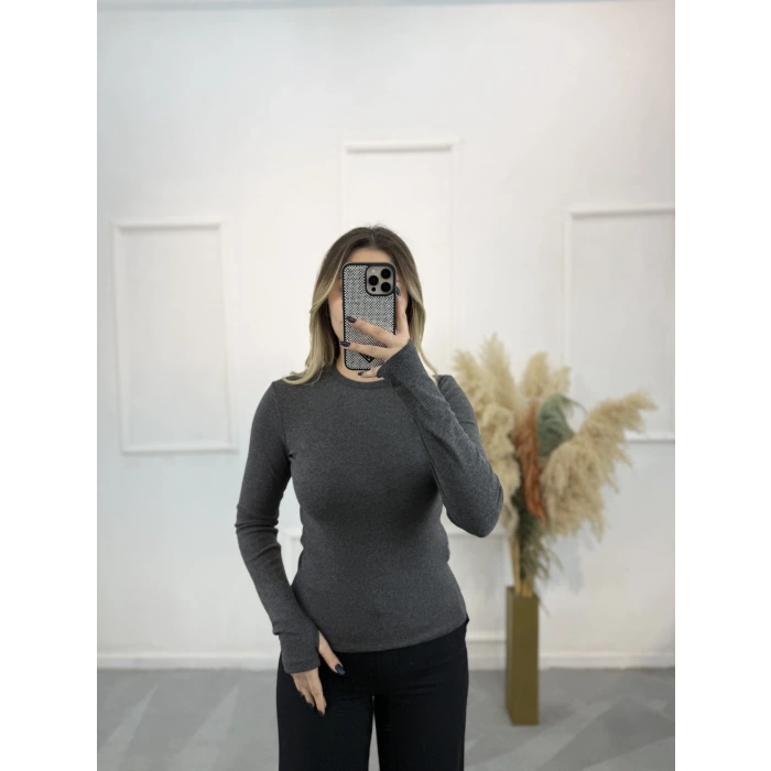 Sea Arka Dikişli Parmak Geçmeli Bluz