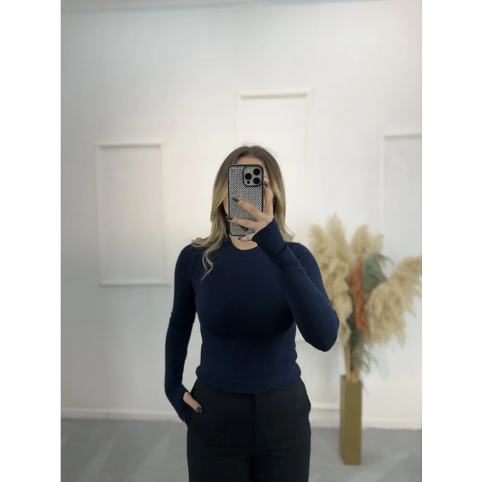 Sea Arka Dikişli Parmak Geçmeli Bluz