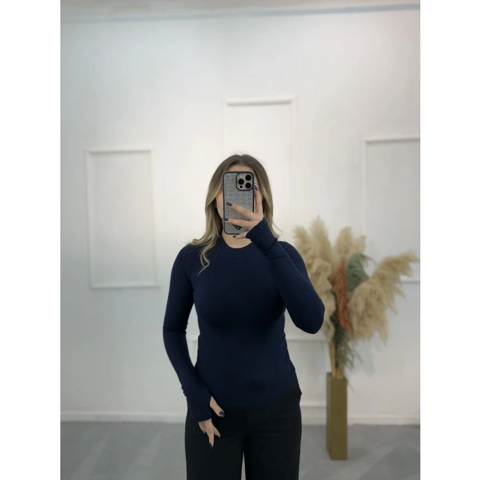 Sea Arka Dikişli Parmak Geçmeli Bluz