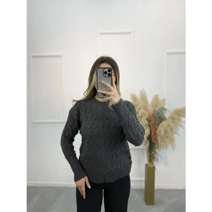 LivionTomy  Örgü Desenli Triko Kazak