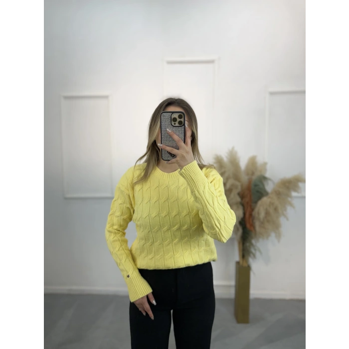 LivionTomy  Örgü Desenli Triko Kazak