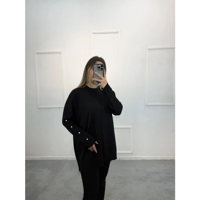 Lozi Kol Düğmeli Merserize Tunik