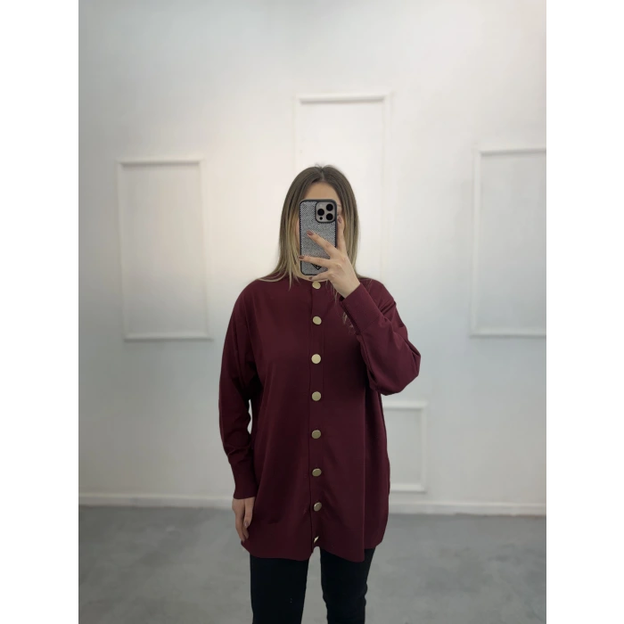 Slow Düğmeli Merserize Hırka