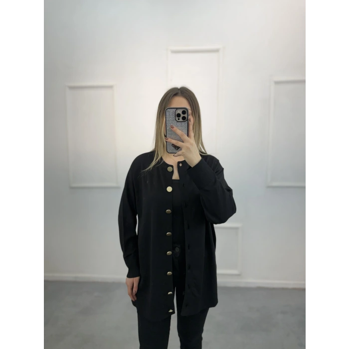 Slow Düğmeli Merserize Hırka