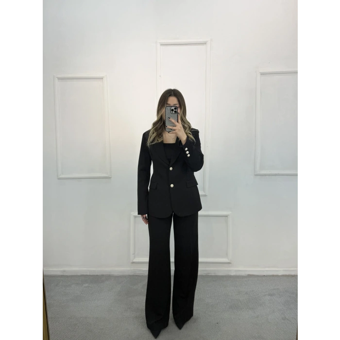 Join İnci Düğme Detaylı Blazer İkili Takım