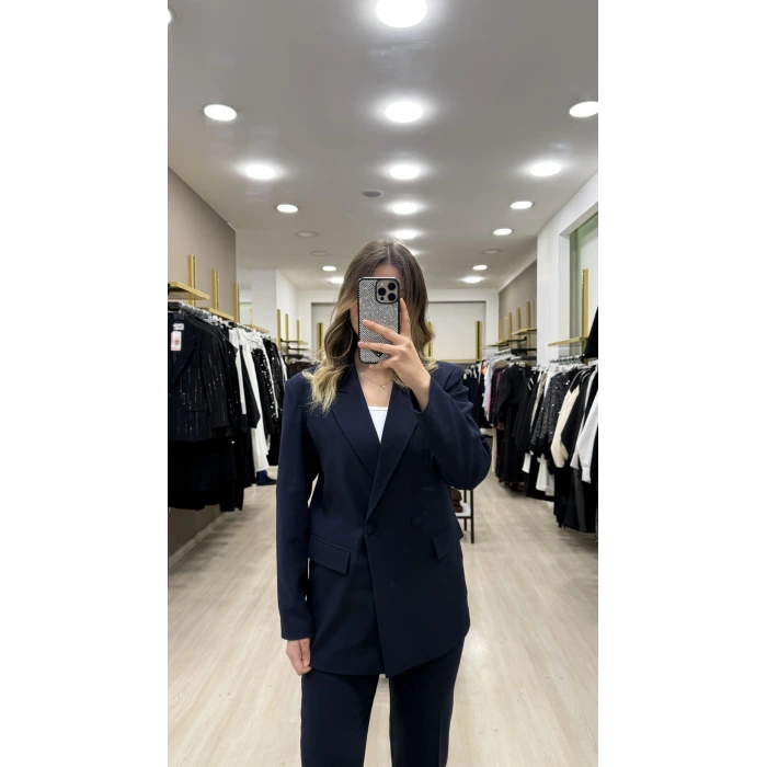 Merry Kruvaze Yaka Blazer İkili Takım