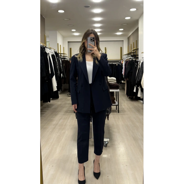 Merry Kruvaze Yaka Blazer İkili Takım