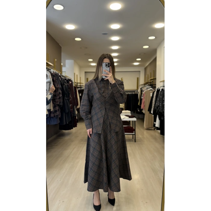 Slone Ekose Detaylı Etekli İkili Takım