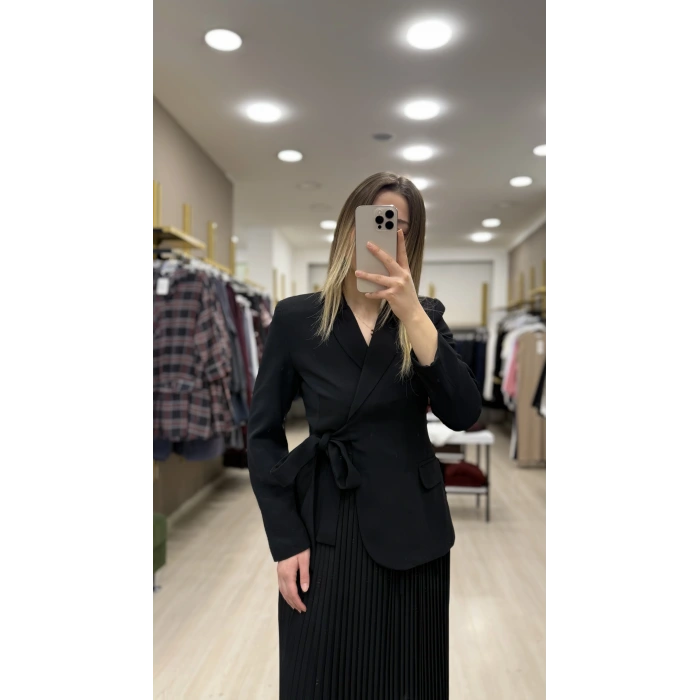 Bews Ceketli Pileli Elbise