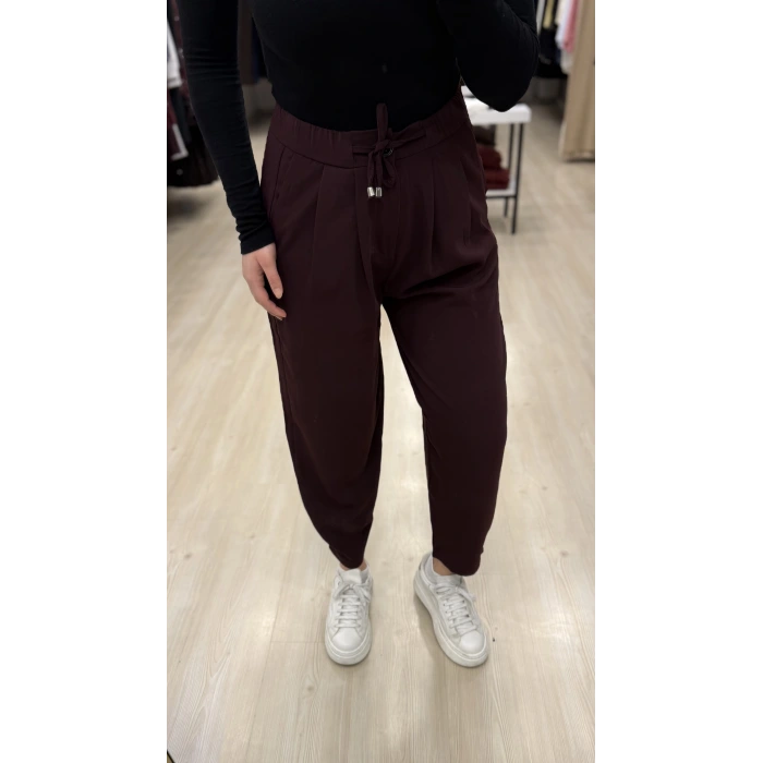 Bervi Bel Büzğülü Şalvar Pantolon