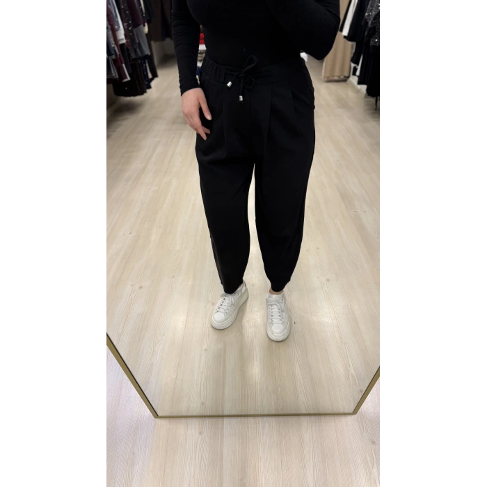 Bervi Bel Büzğülü Şalvar Pantolon