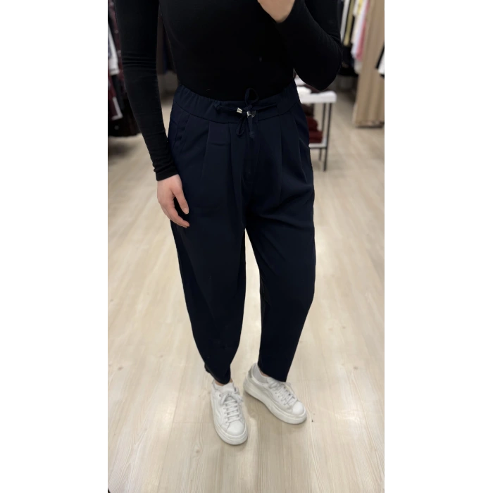 Bervi Bel Büzğülü Şalvar Pantolon