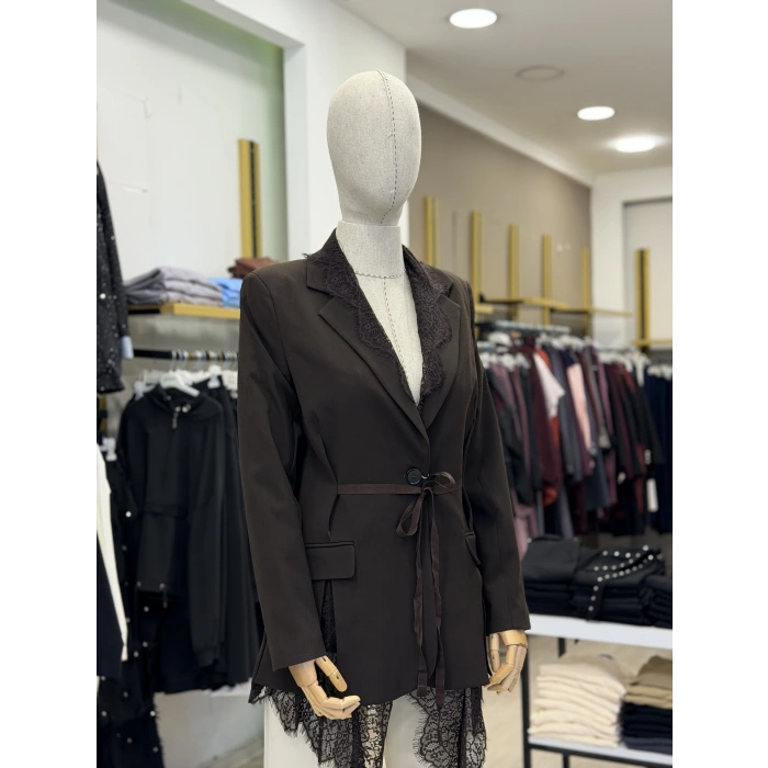 Orjinal Model Dantel Detaylı Premium Ceket