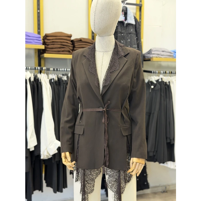 Orjinal Model Dantel Detaylı Premium Ceket