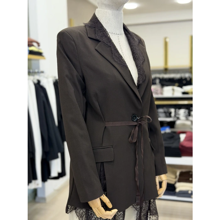 Orjinal Model Dantel Detaylı Premium Ceket