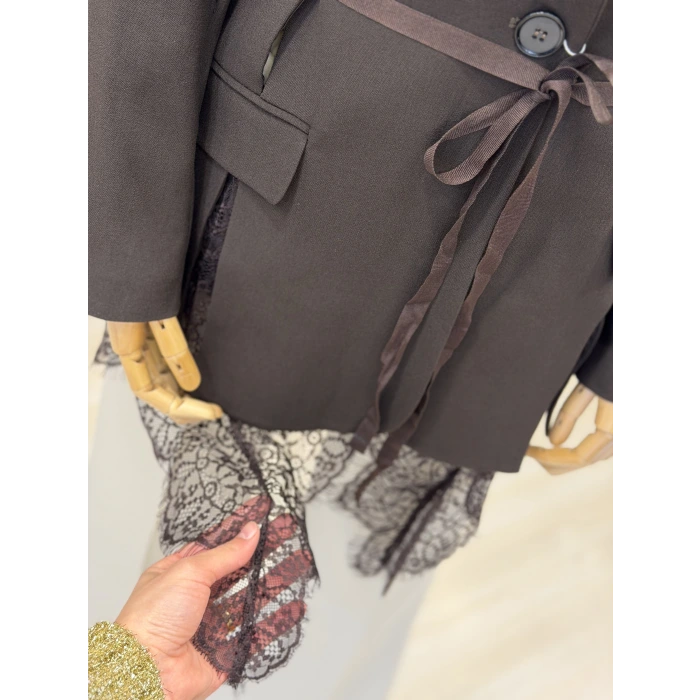 Orjinal Model Dantel Detaylı Premium Ceket