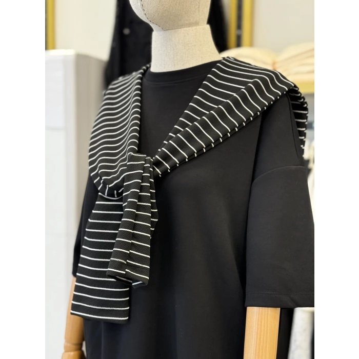 Çizgili Şallı Modal İkili Takım