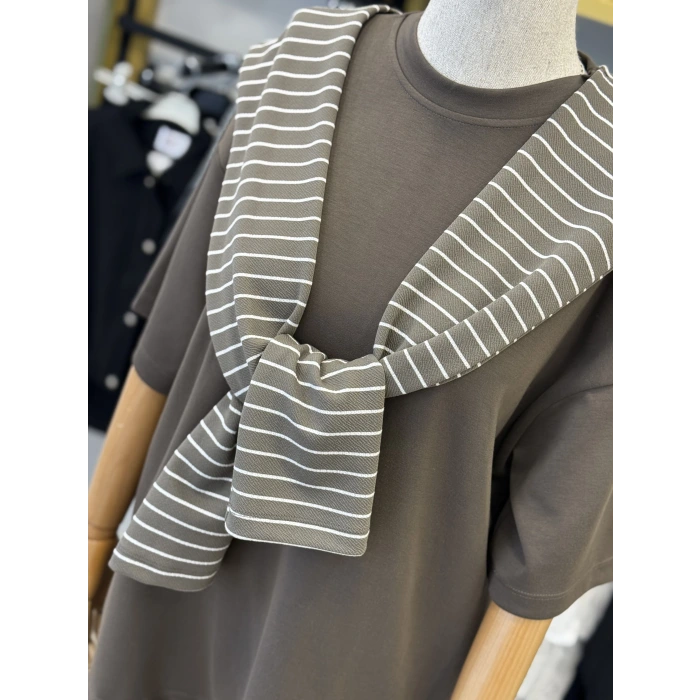 Çizgili Şallı Modal İkili Takım