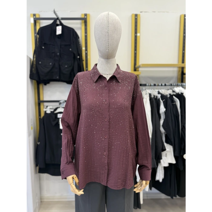 Beek Taşlı Garnili Gömlek