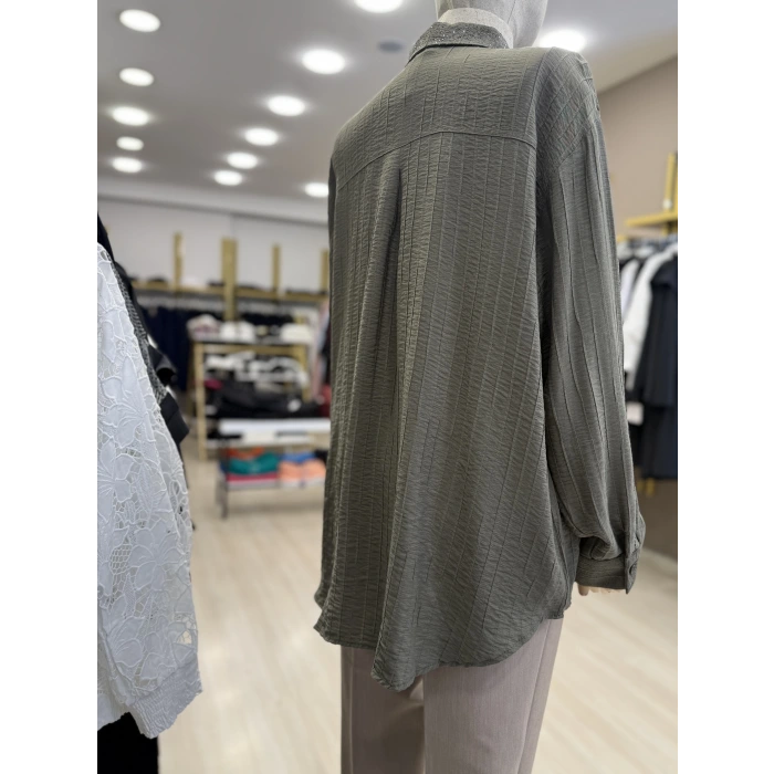 Beek Taşlı Garnili Gömlek