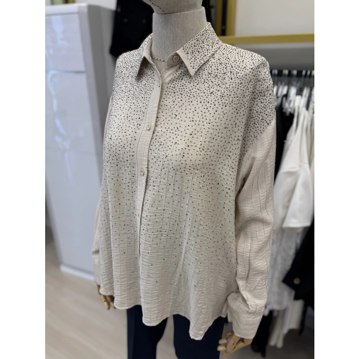 Beek Taşlı Garnili Gömlek