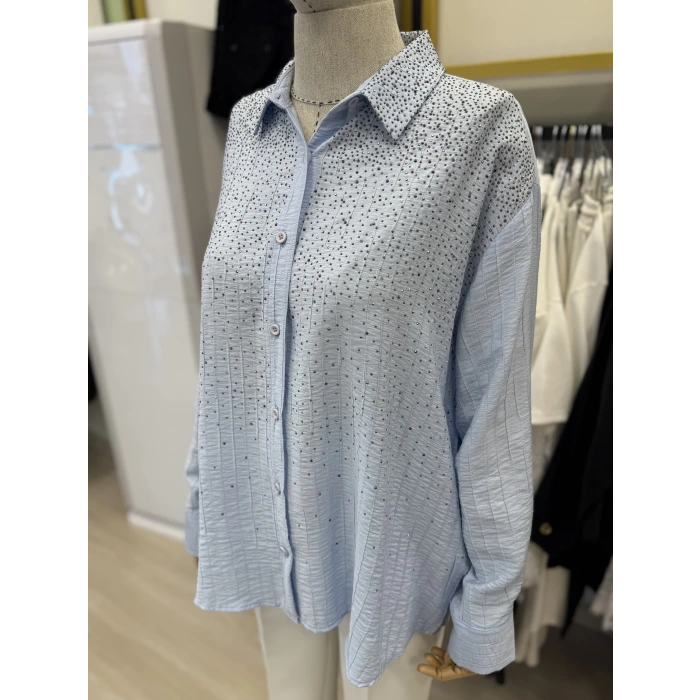 Beek Taşlı Garnili Gömlek