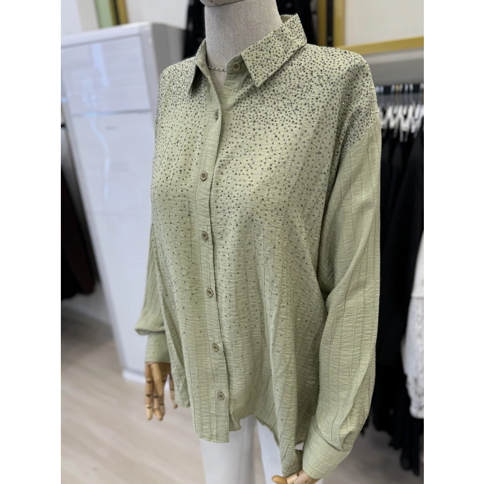 Beek Taşlı Garnili Gömlek