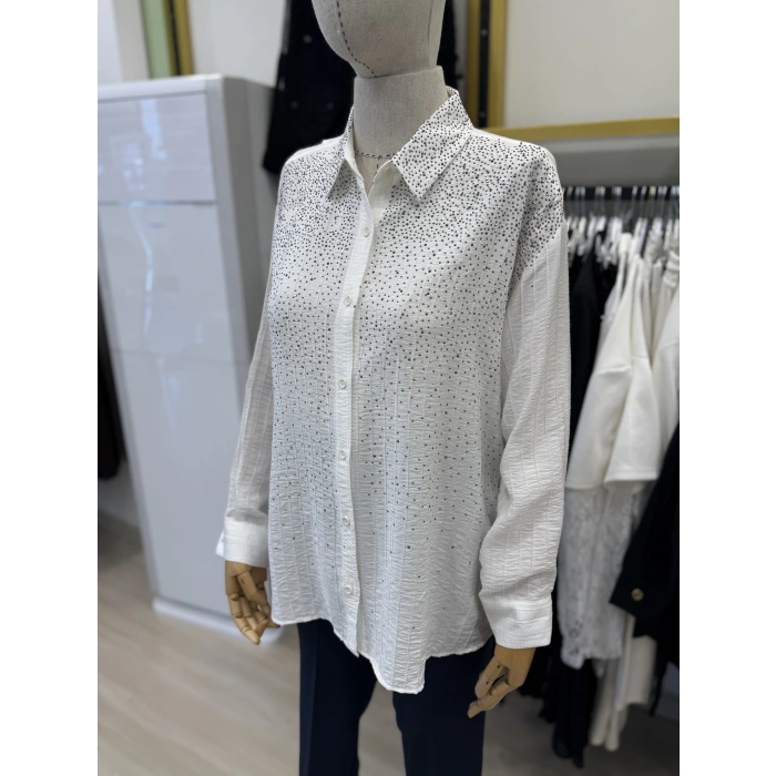 Beek Taşlı Garnili Gömlek