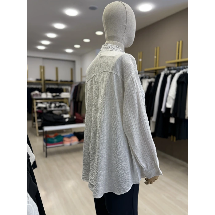 Beek Taşlı Garnili Gömlek